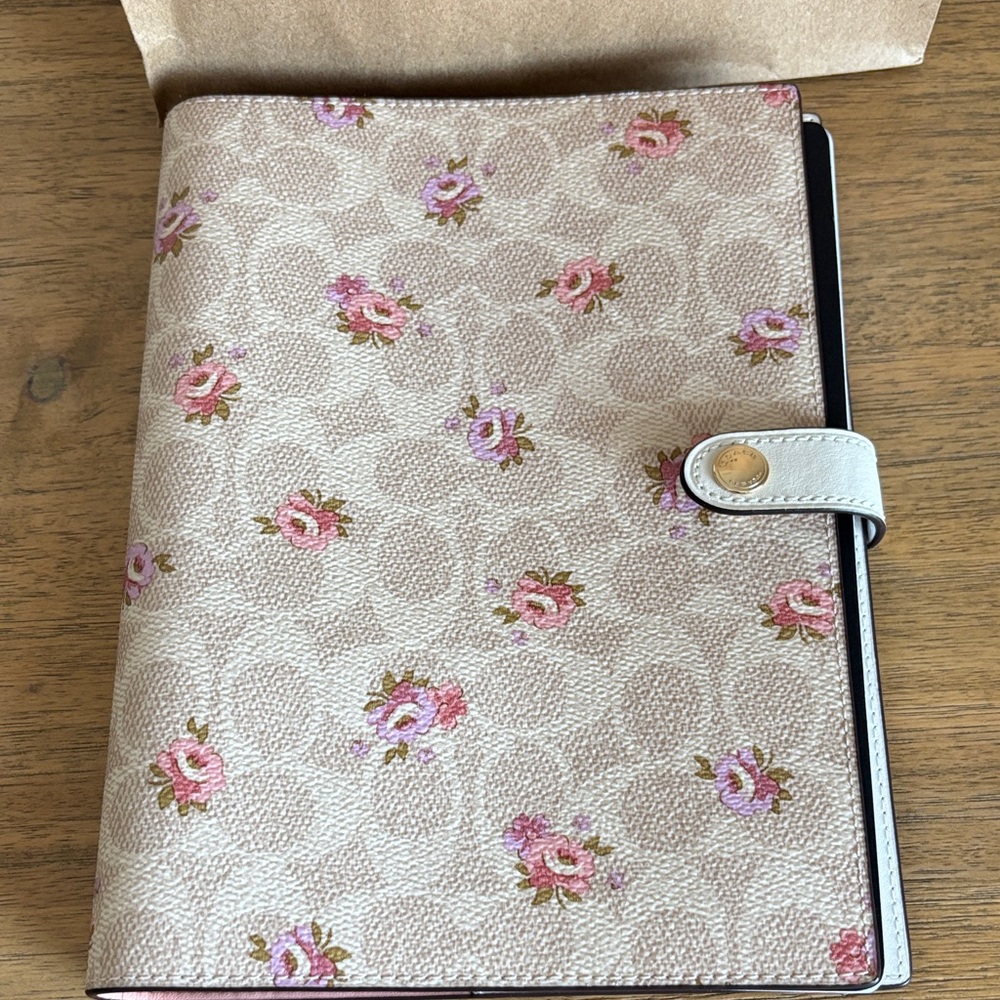 Floral Patterned Coach Notebook Cover